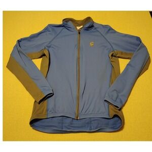Cannondale Mens Cycling Jersey Jacket Blue Green Full Zip Long Sleeve XL 23